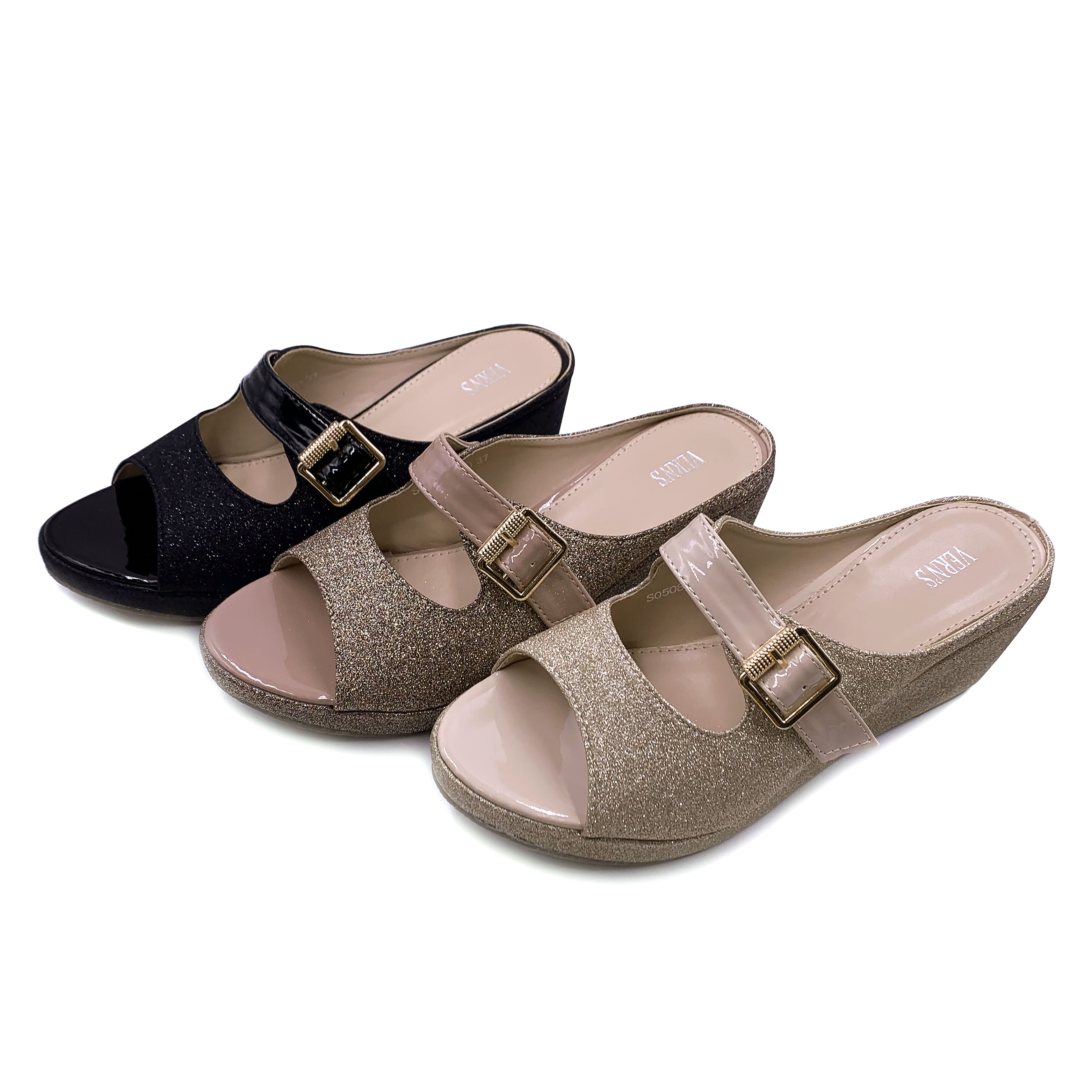 VERN'S Glitter Wedge Sandals - S05084810